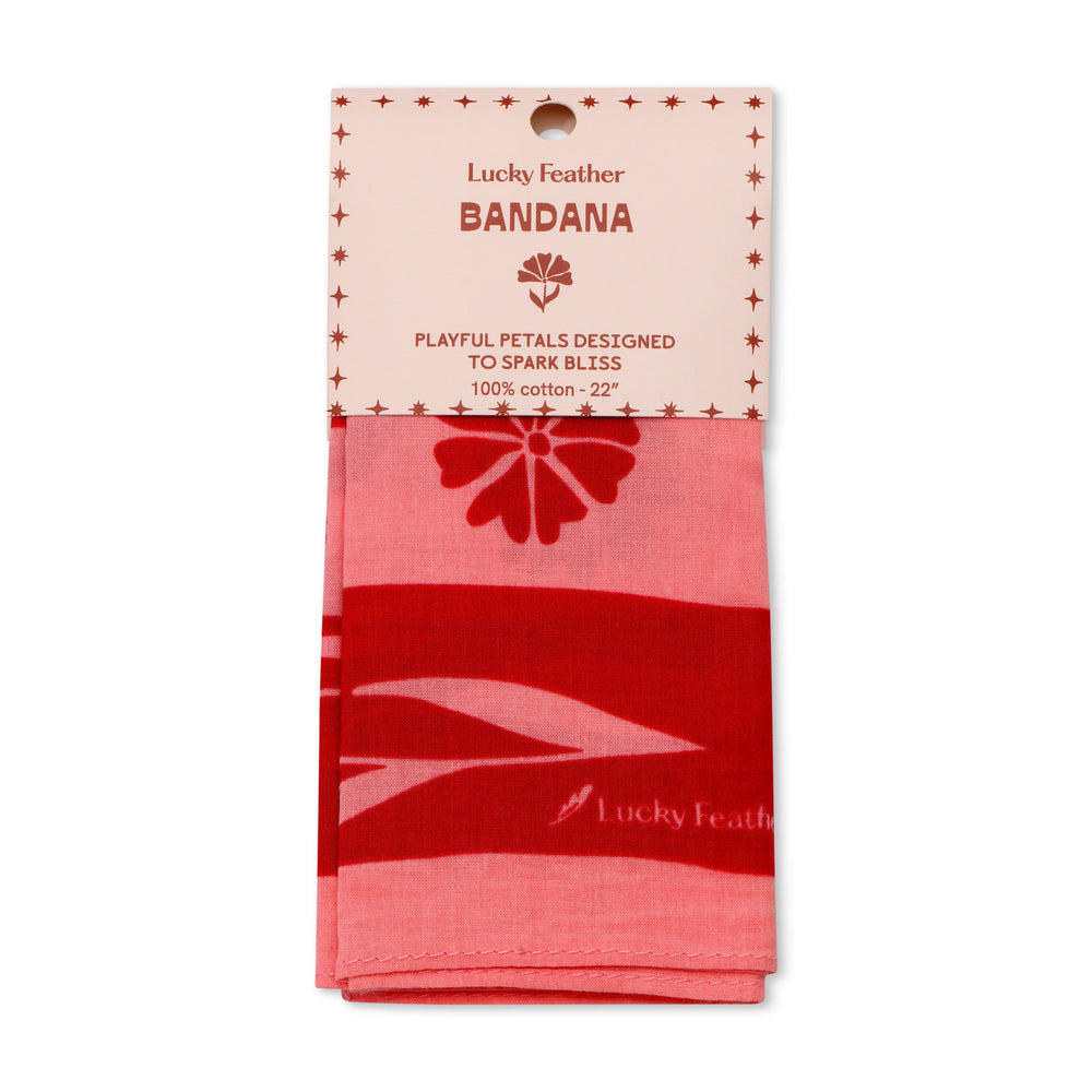 Happiness Bandana - Bliss - Red & Pink Floral