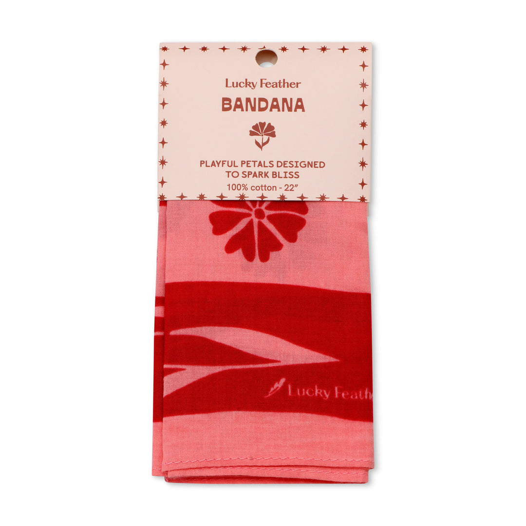 Happiness Bandana - Bliss - Red & Pink Floral