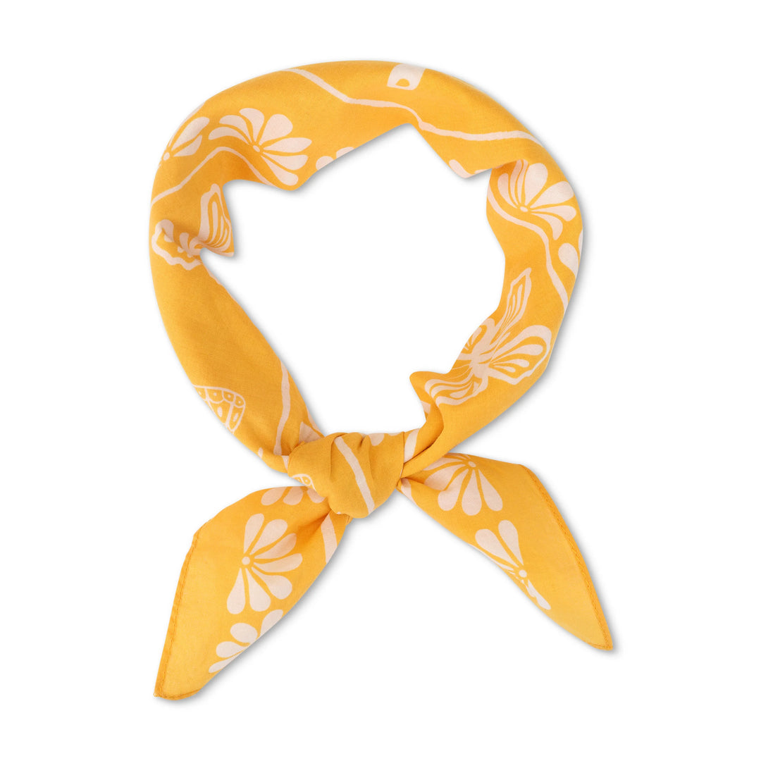 Happiness Bandana - Joy - Yellow Butterflies