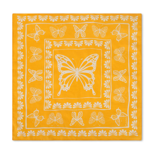 Happiness Bandana - Joy - Yellow Butterflies