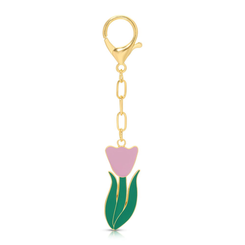 Tulip Enamel Bag Charm