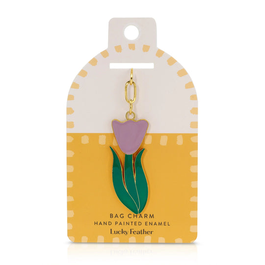 Tulip Enamel Bag Charm