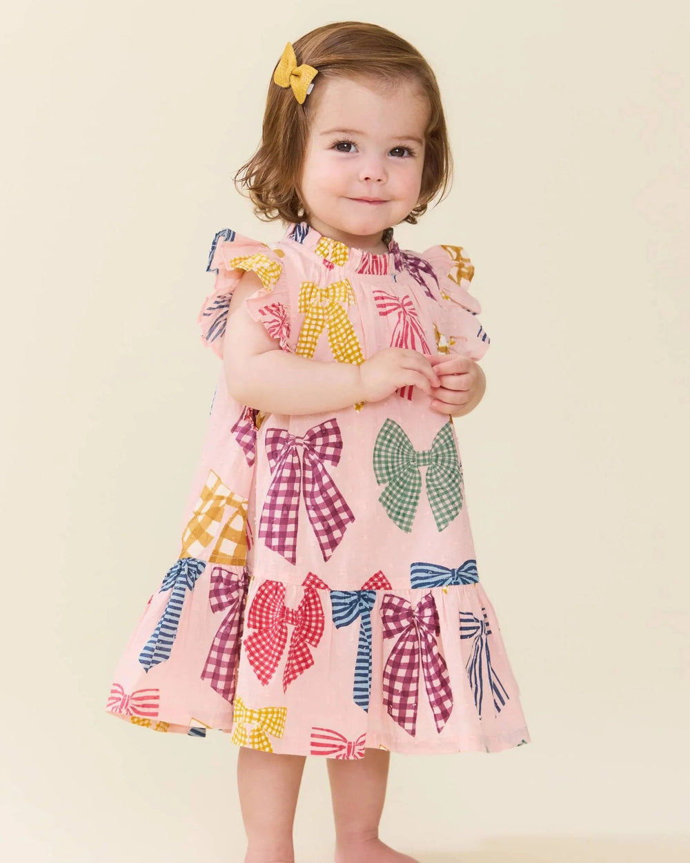Pink Chicken - Patterned Bows Harper Dress Set