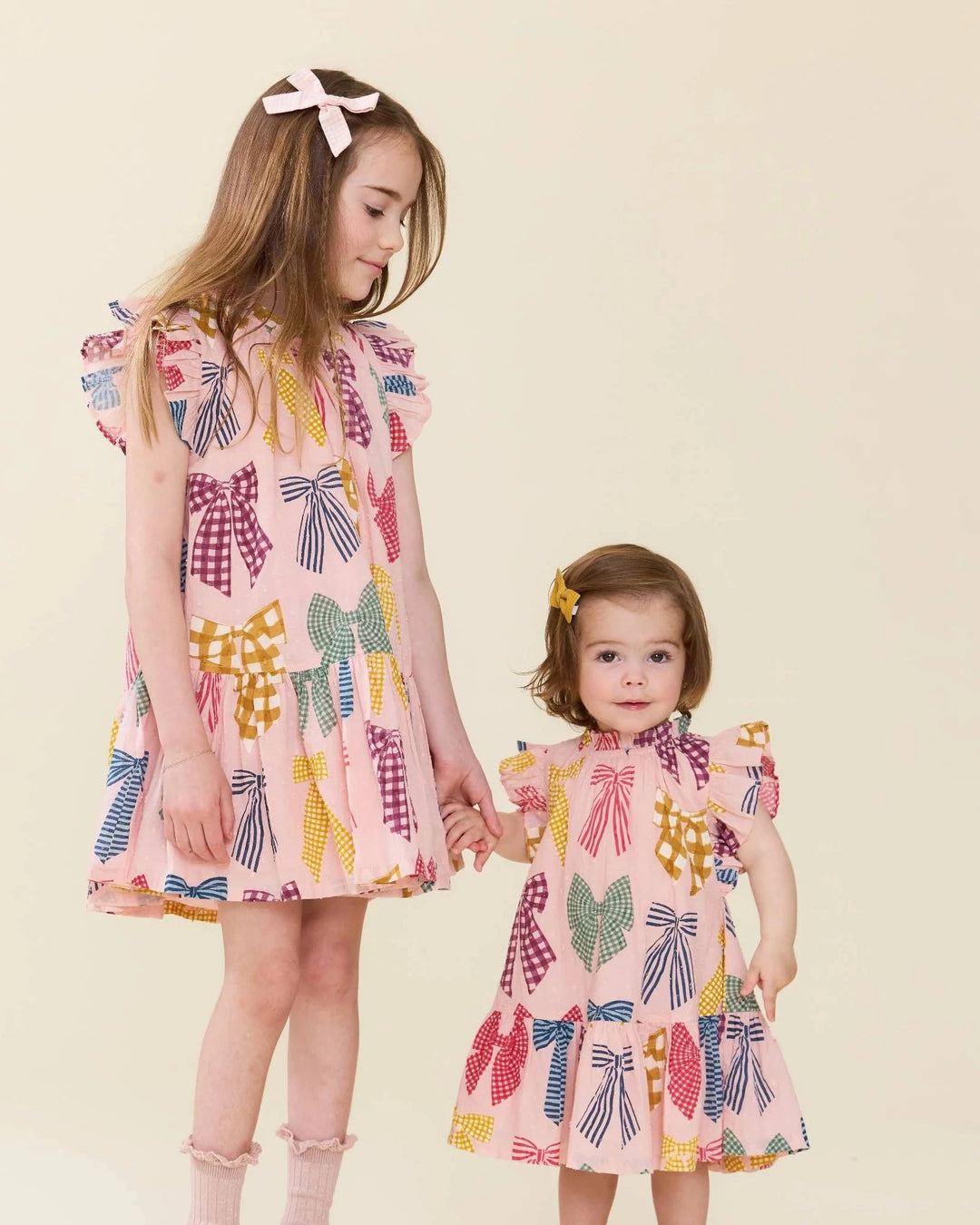 Pink Chicken - Patterned Bows Harper Dress Set