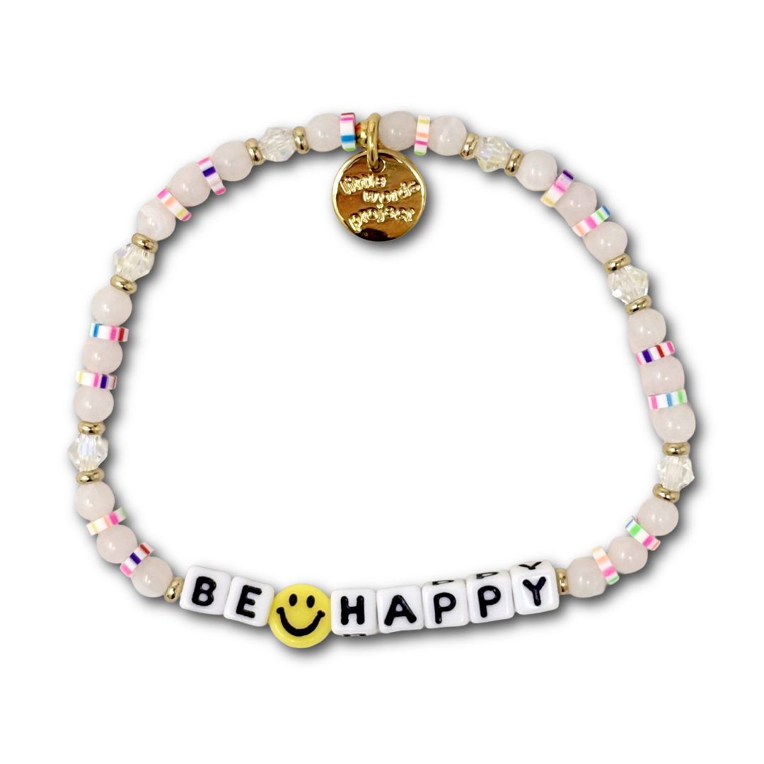 Be Happy Rainbow Sprinkles bracelet inspirational bracelet by Little Words Project