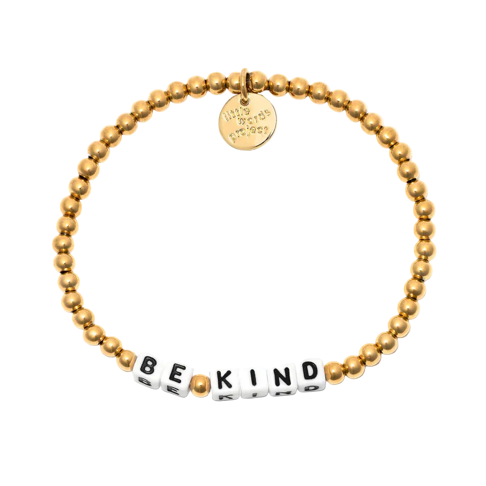 Be Kind gold plated bracelet inspirational bracelet by Little Words Project