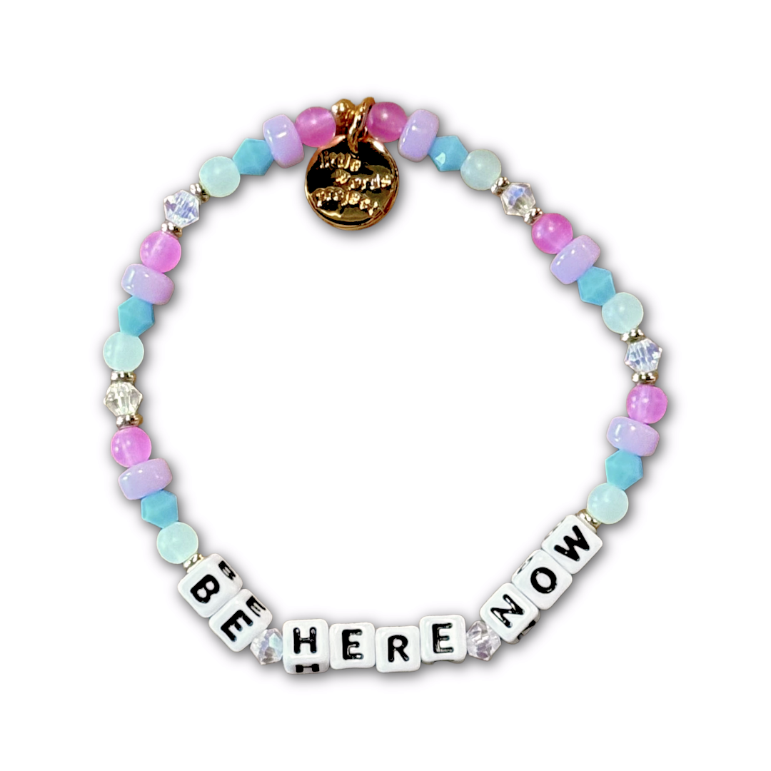 Be Here Now Book Tour bracelet inspirational word bracelet by Little Words Project