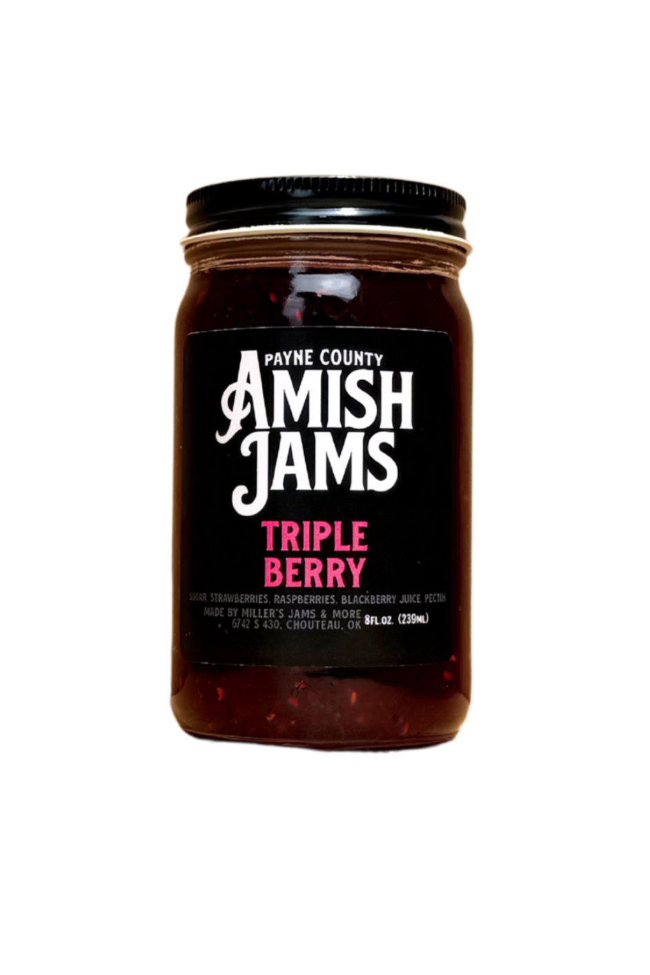 Small batch Amish jam with strawberry blueberry raspberry blend