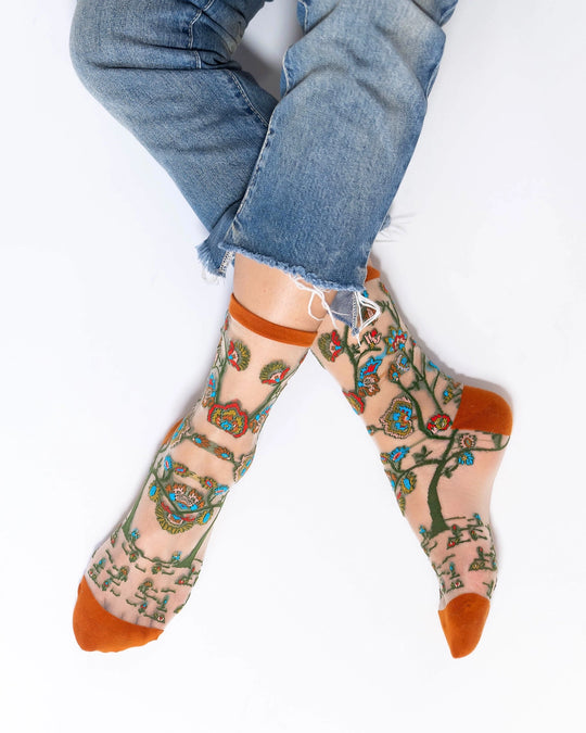 nature inspired ankle socks