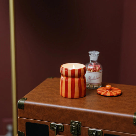Spiced Apple Red/Coral Cabana Candle