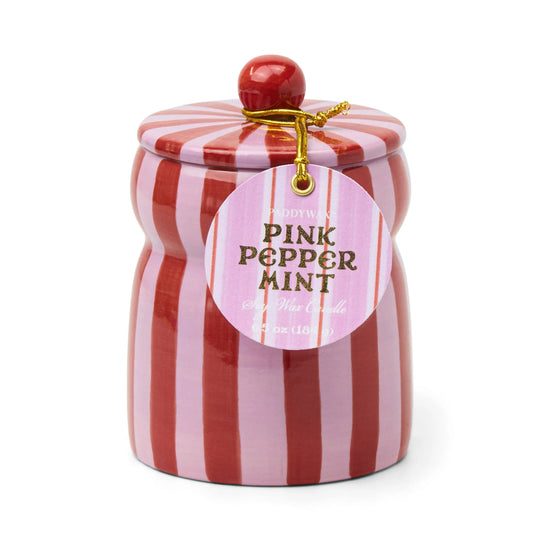 Pink Peppermint Red/Pink Cabana Candle