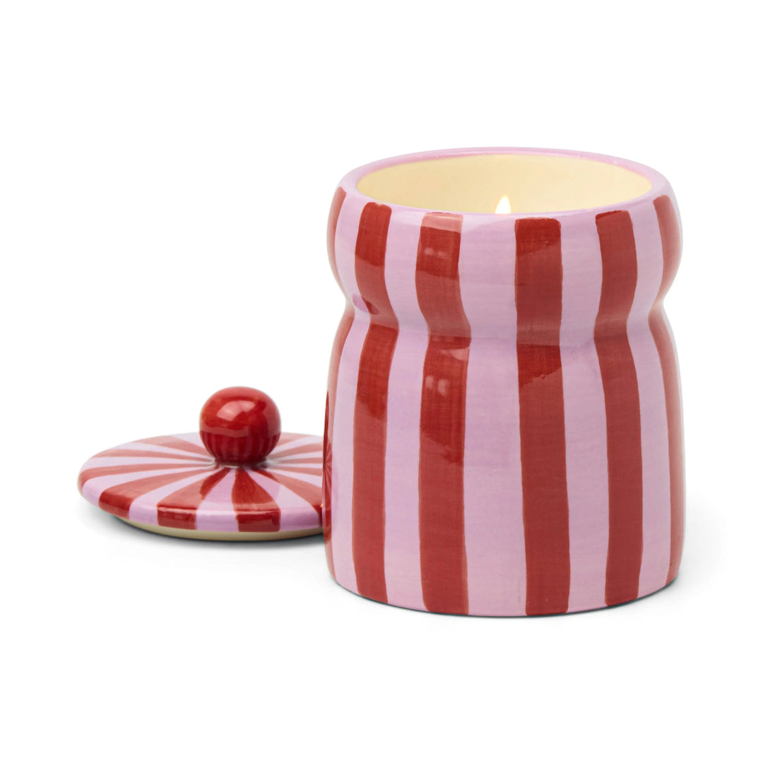 Pink Peppermint Red/Pink Cabana Candle