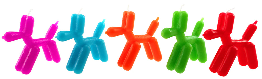 Balloon Dog Birthday Candles