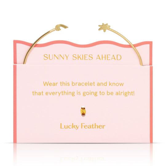 New Connection Cuff - Sunny Skies Ahead - Sun and Rainbow