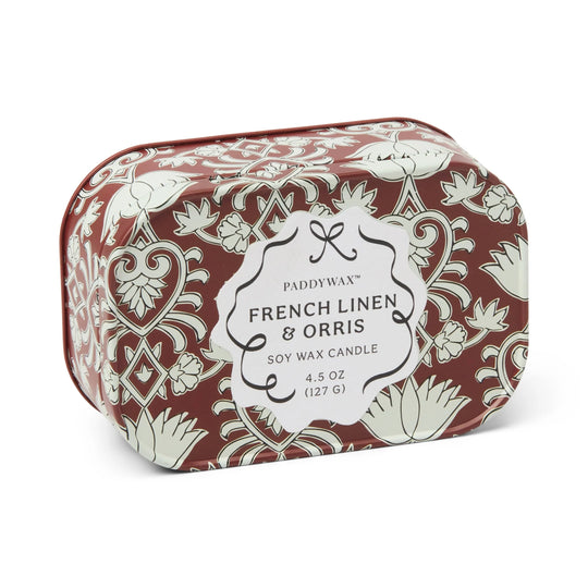 French Linen & Orris Cherie Tin Candle