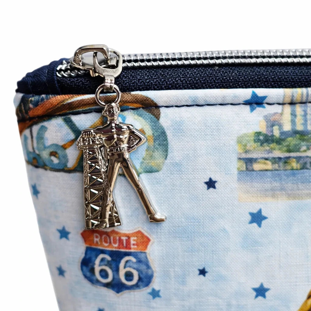 Tulsa Route 66 Zippered Squared Pouch