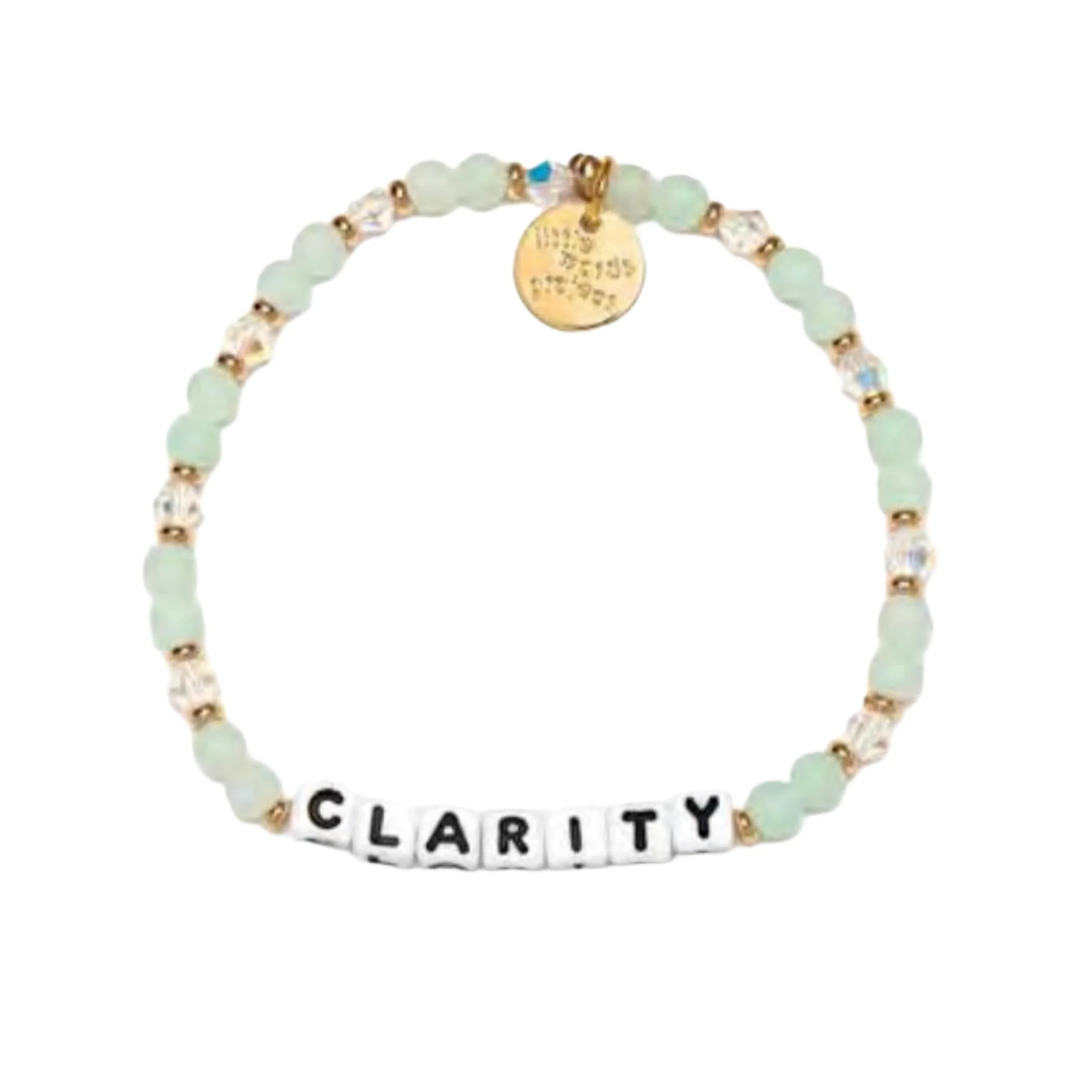 Clarity Raindrop bracelet inspirational word bracelet by Little Words Project