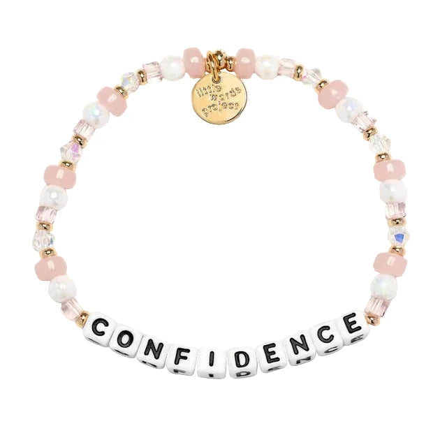 Confidence Rose Blush bracelet M/L pink inspirational bracelet by Little Words Project