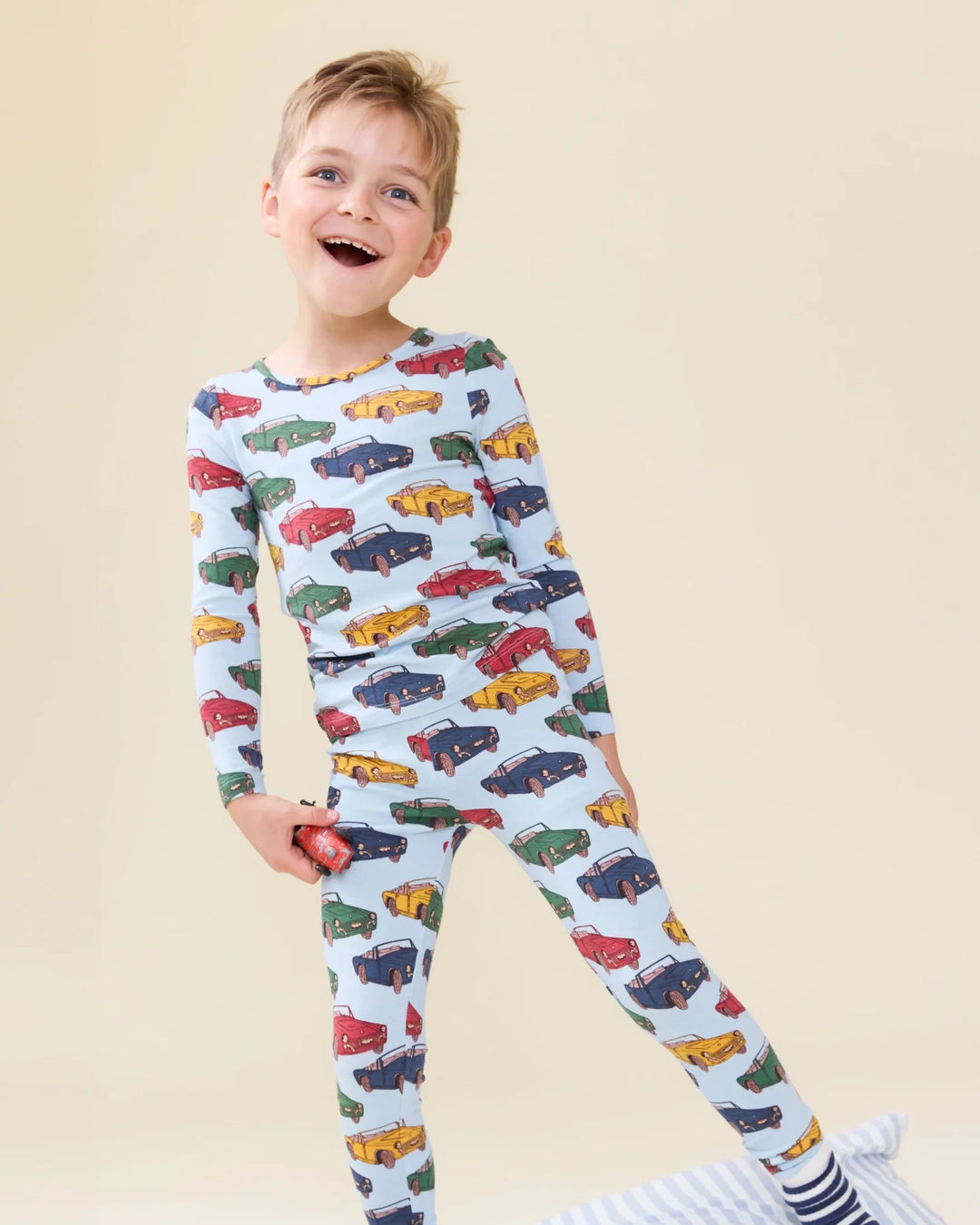 Pink Chicken - Vintage Cars Kid's Bamboo PJ Set