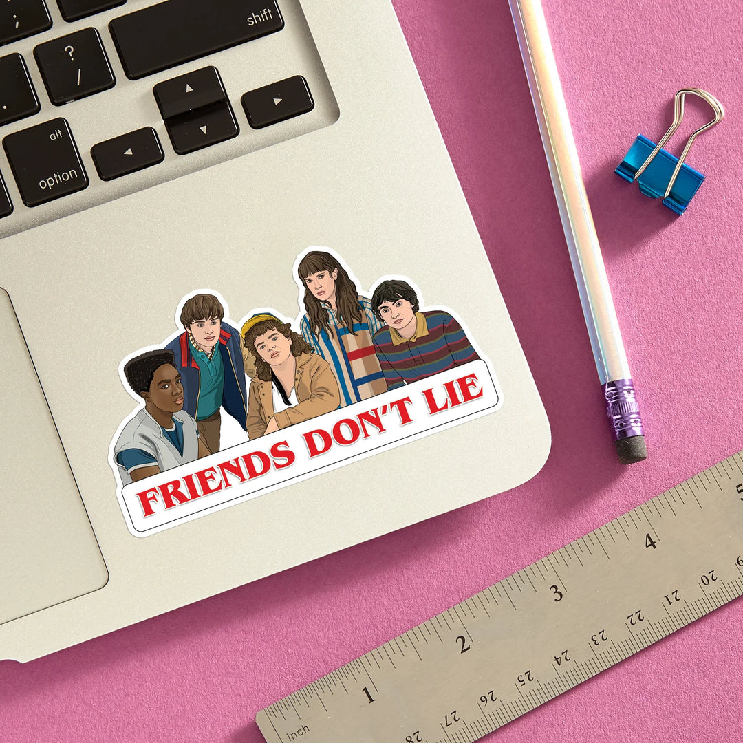 Stranger Things Friends Don't Lie Sticker