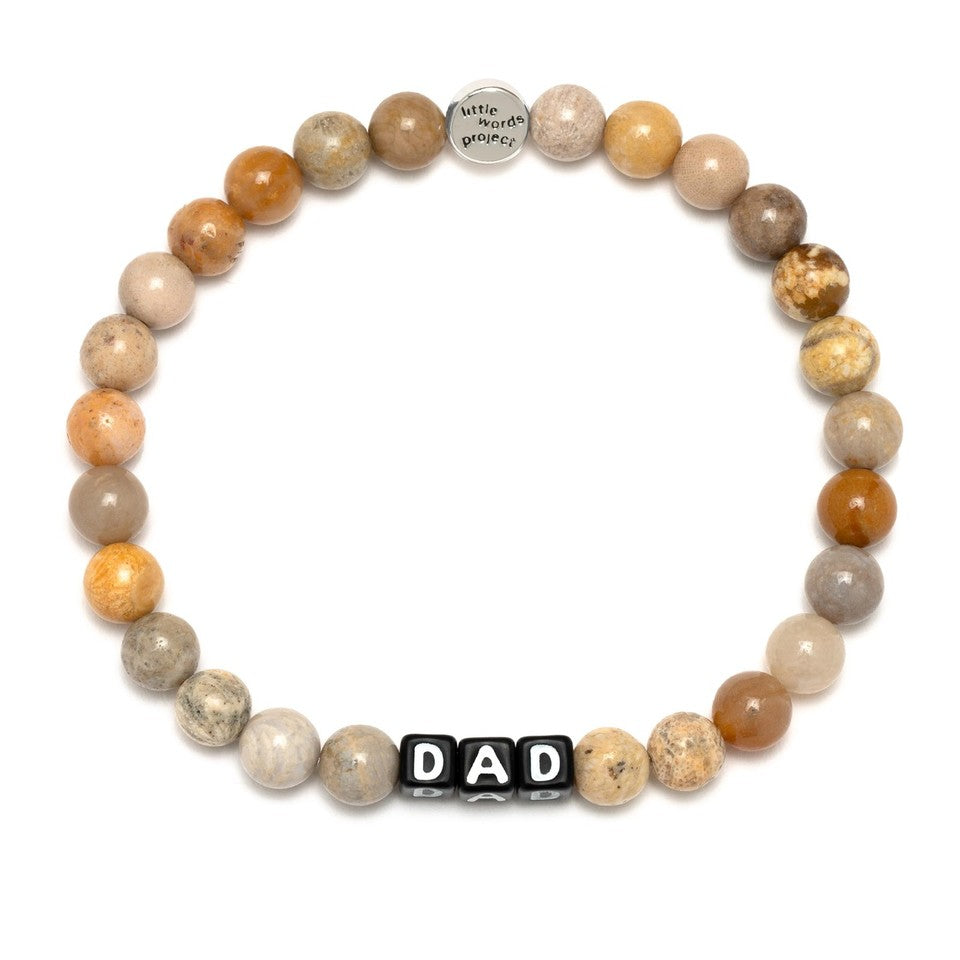 Dad Light Natural Jasper bracelet L/XL earthy men’s bracelet by Little Words Project