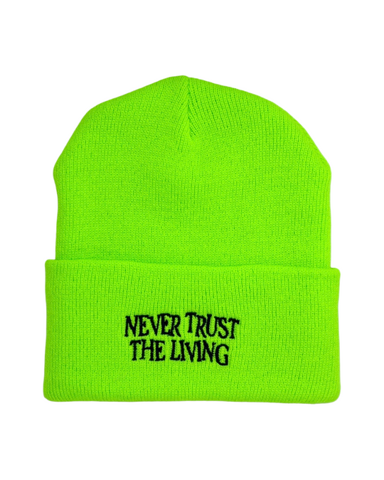 Never Trust The Living Beetlejuice Inspired Beanie