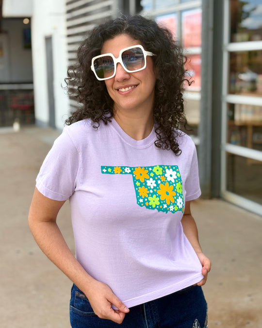 Floral Oklahoma Boxy Tshirt
