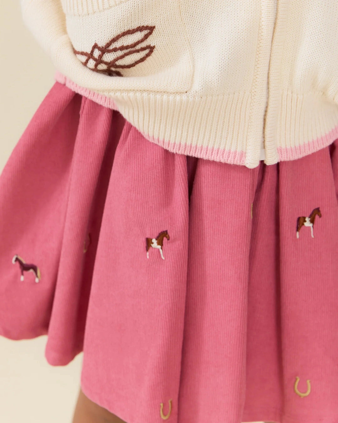 Pink Chicken - Embroidered Horses Giana Skirt