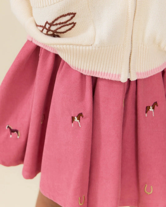 Pink Chicken - Embroidered Horses Giana Skirt