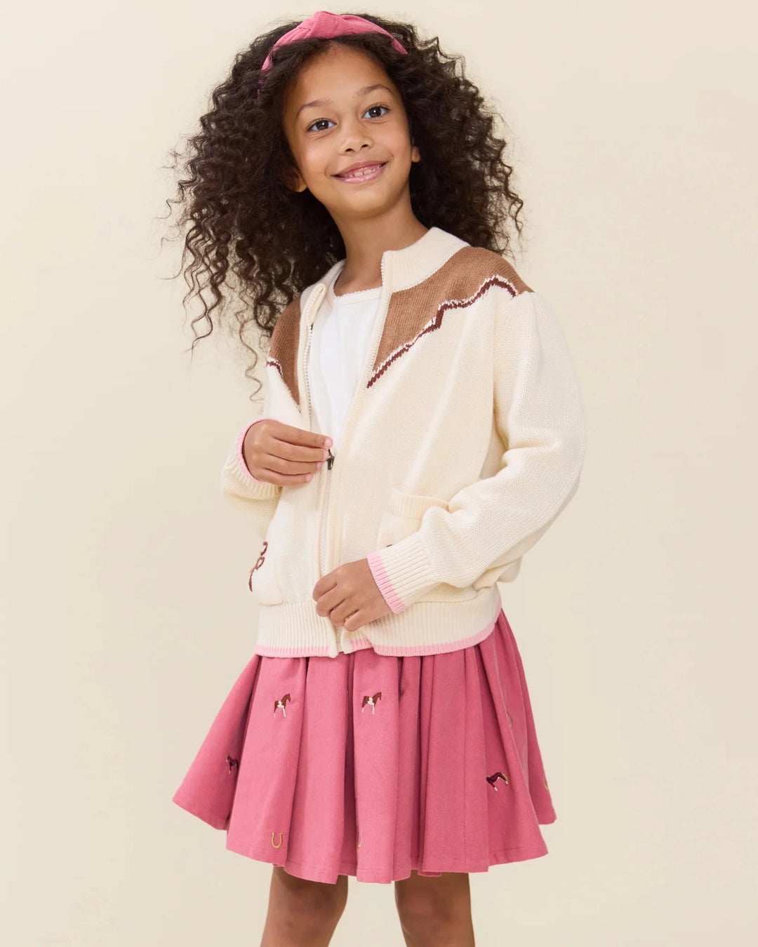 Pink Chicken - Embroidered Horses Giana Skirt