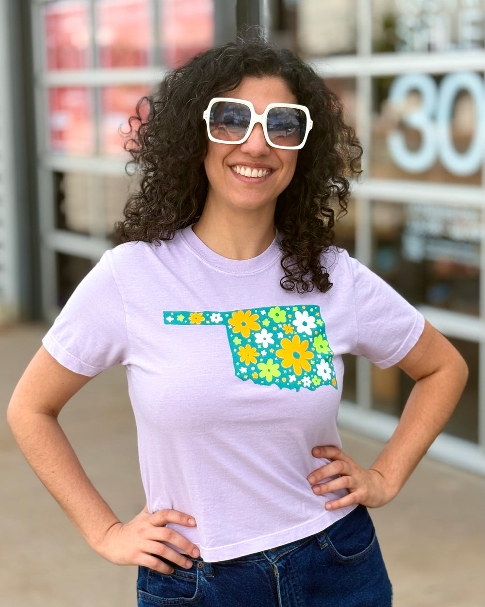 Floral Oklahoma Boxy Tshirt