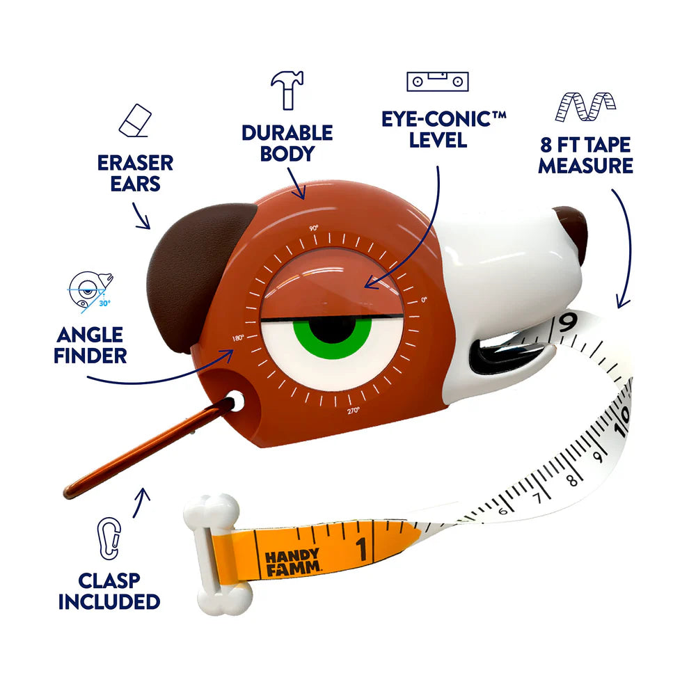 HandyFamm Dog 4-in-1 Tape Measure