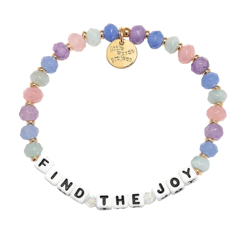 Find The Joy Place Setting bracelet M/L inspirational bracelet by Little Words Project