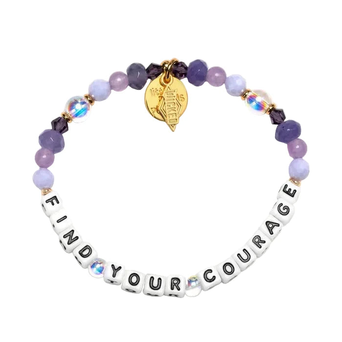 Find Your Courage Emerald Spell bracelet M/L Wicked inspired bracelet by Little Words Project
