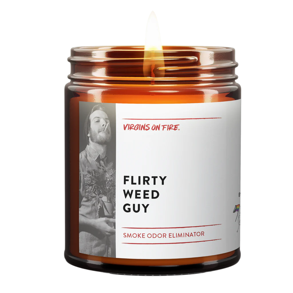 Flirty Weed Guy Candle - Smoke Odor Eliminator