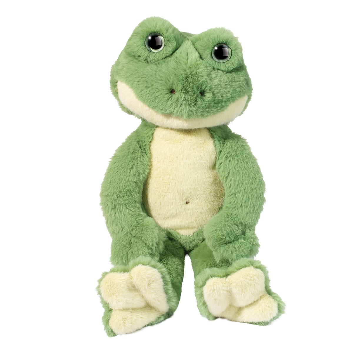 Floyd Frog stuffed animal by Douglas with soft green plush