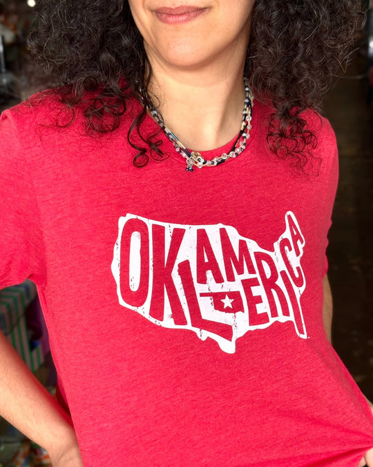 Oklamerica Tshirt Red