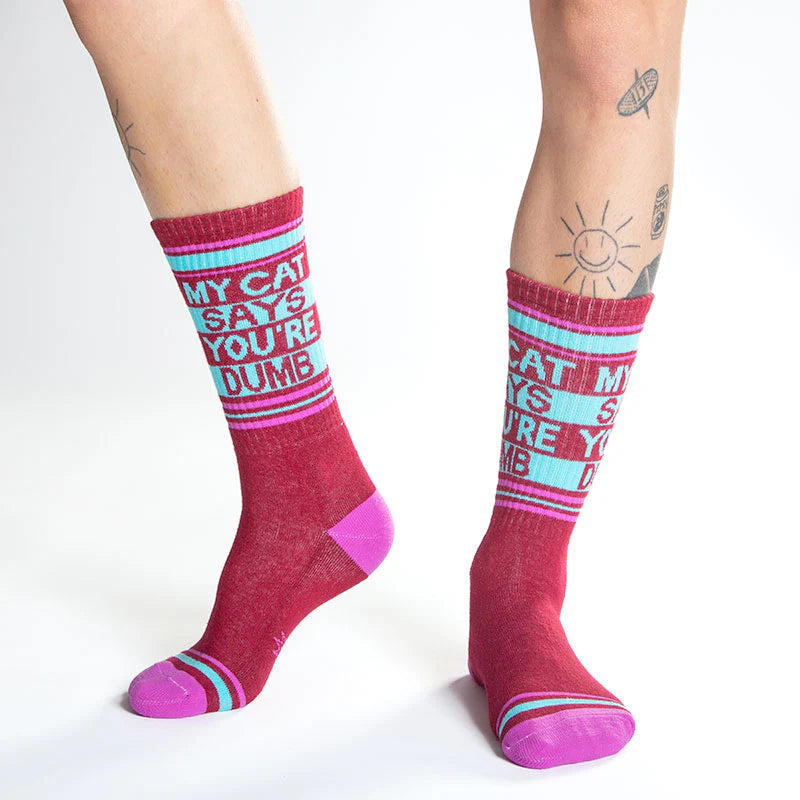 My Cat Says You're Dumb Gym Socks