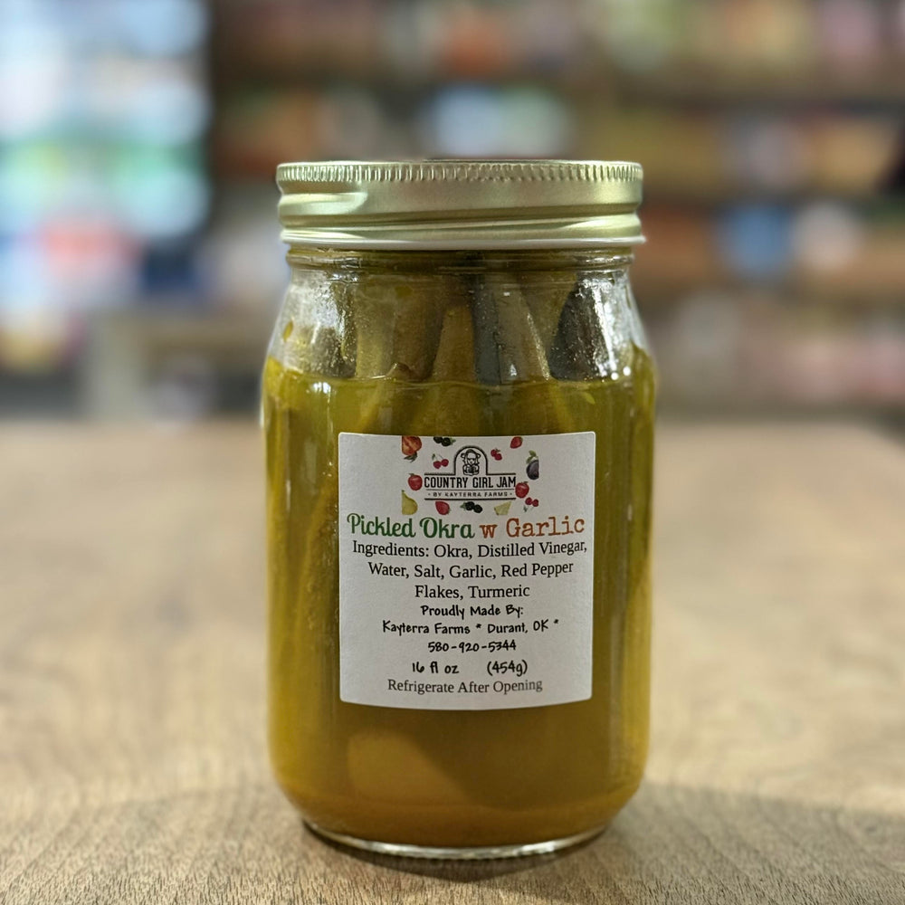 Garlic Pickled Okra - Kayterra Farms