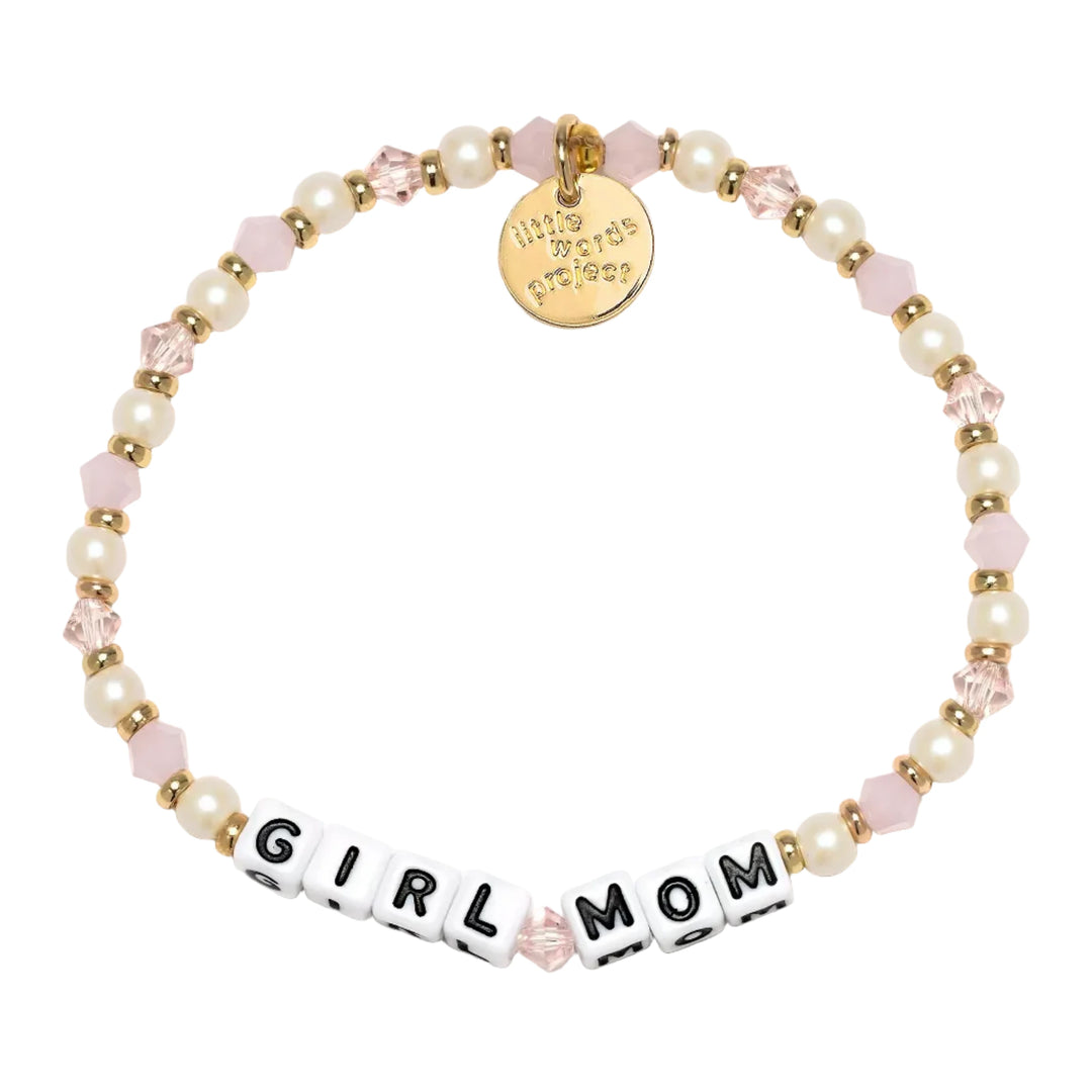 Girl Mom Strawberry Milk bracelet pink mom bracelet by Little Words Project