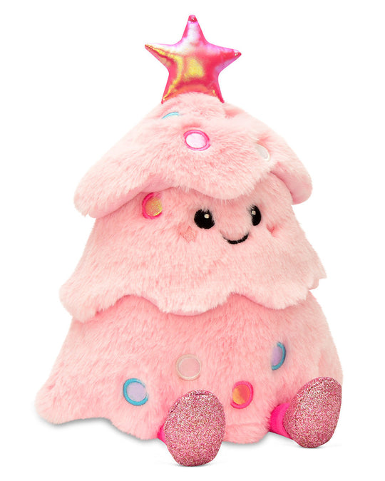 Glitter Pink Christmas Tree Plush