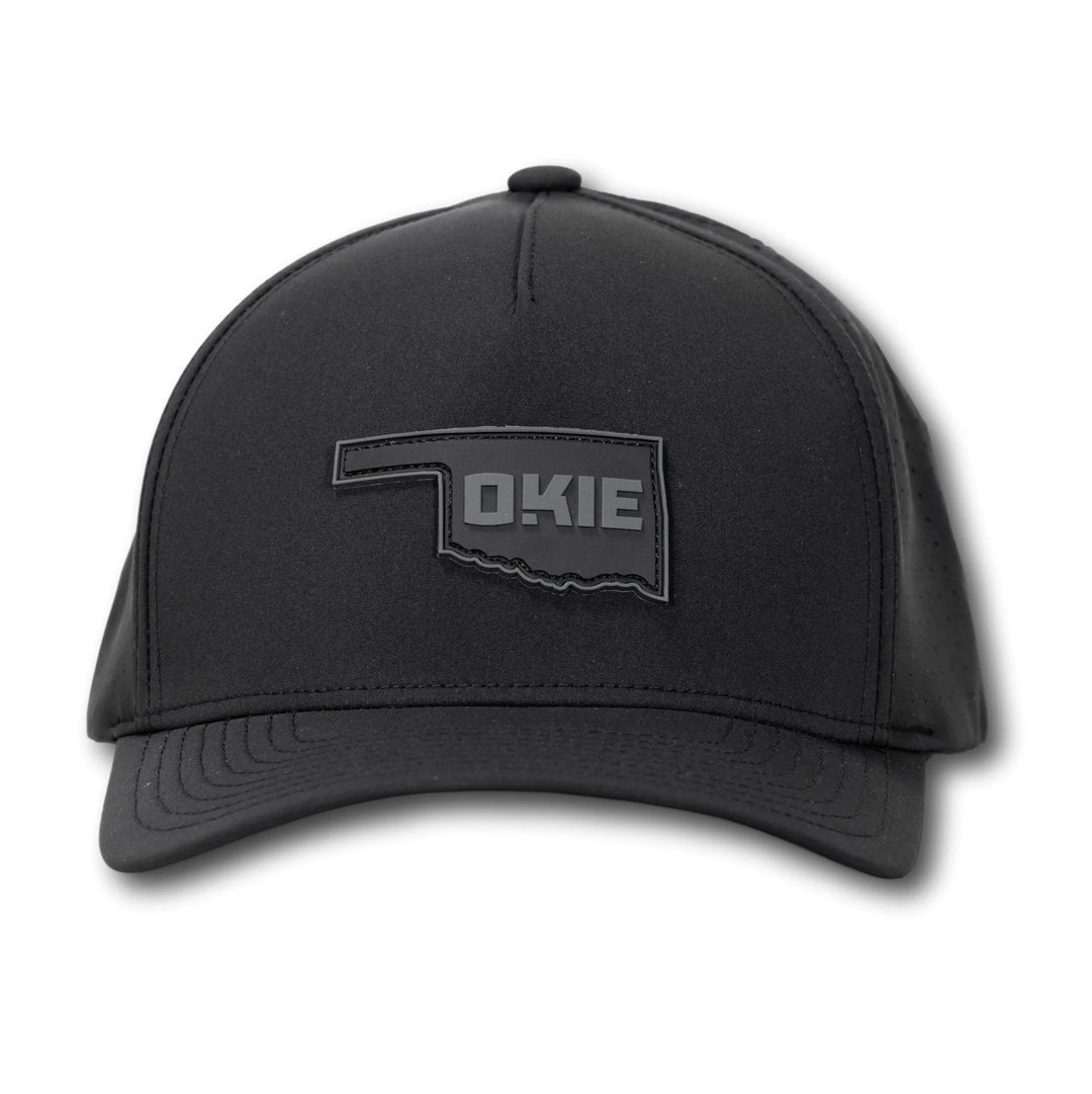 The Okie Brand - Grayson State Patch Black Performance Hat