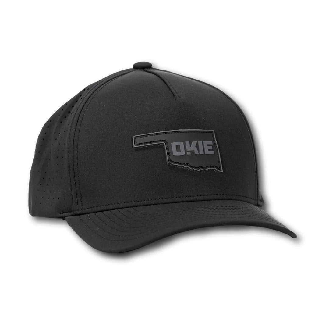 The Okie Brand - Grayson State Patch Black Performance Hat