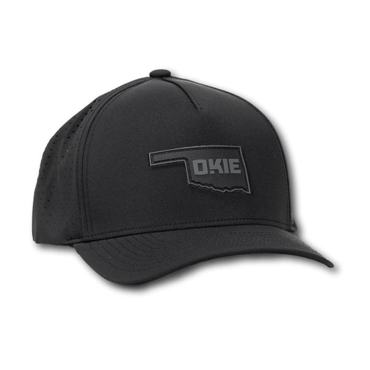 The Okie Brand - Grayson State Patch Black Performance Hat