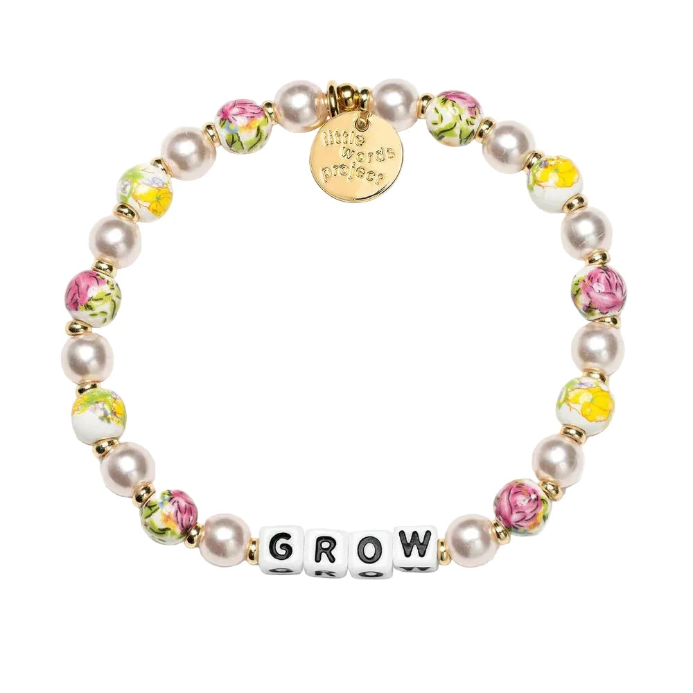 Grow Lace Dress bracelet floral pearl beaded bracelet by Little Words Project