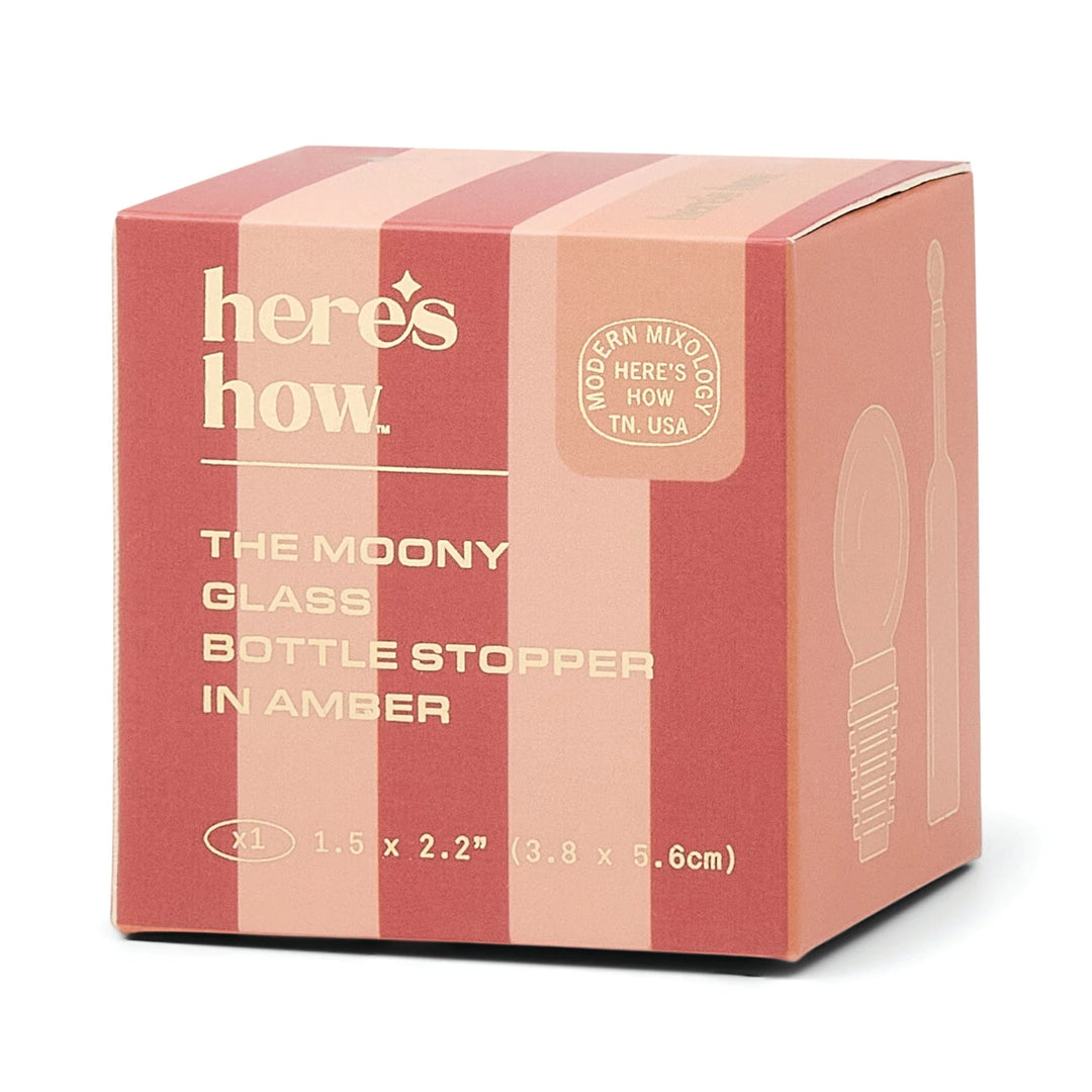 Amber Moony Glass Bottle Stopper