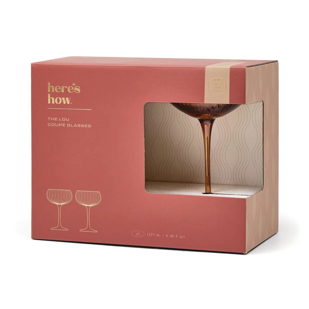 Lou Coupe Glass Set in Amber