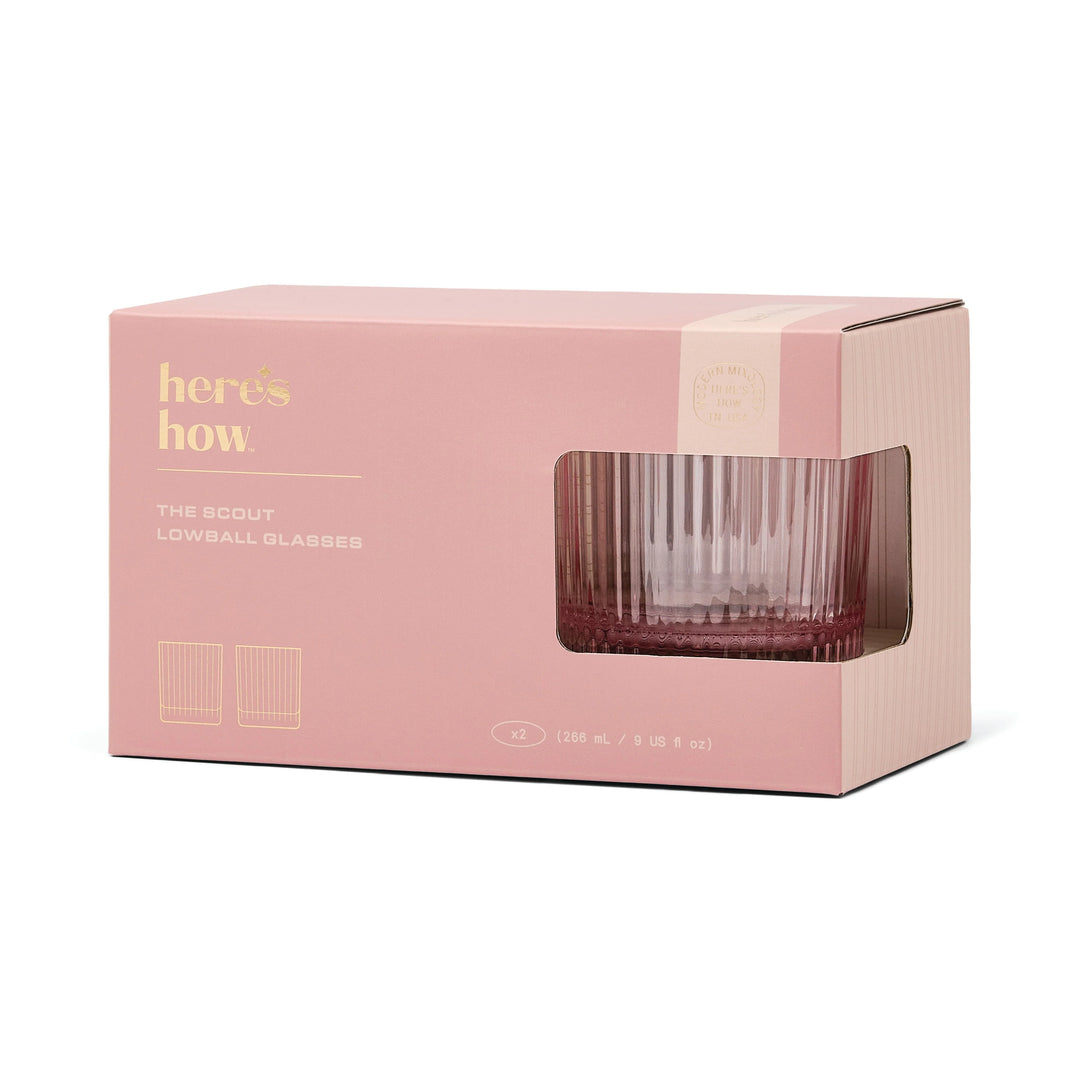 Scout Lowball Glass Set in Blush
