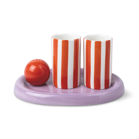 Lily Mae Shot Glass Set with Tray and Shaker in Poppy and Lilac