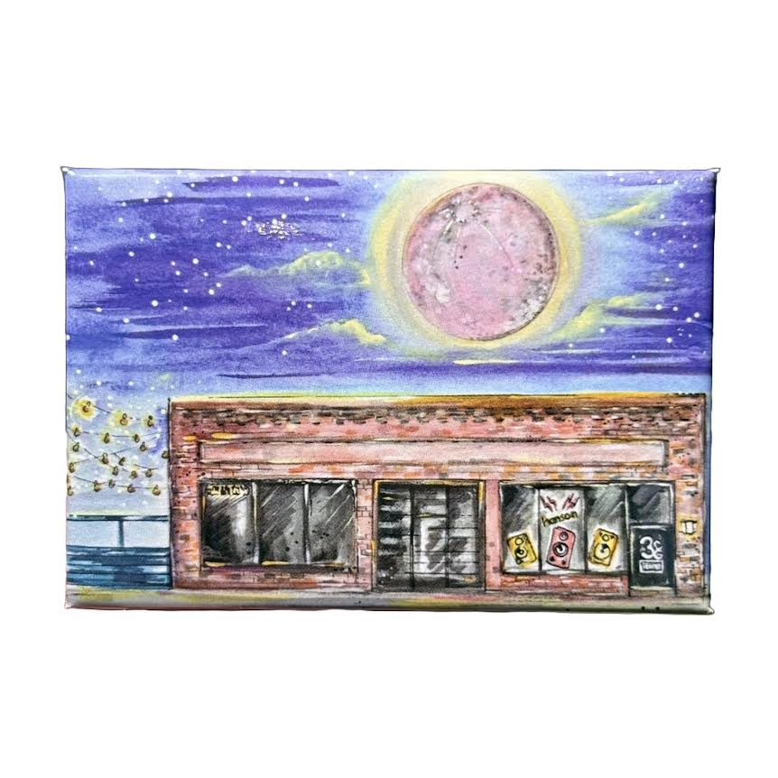 3-inch magnet featuring artwork of Hanson’s 3CG Studios in Tulsa – band merch collectible